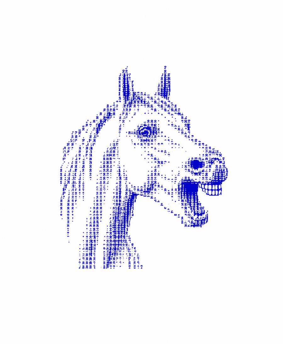 The HORN herald — a dot-matrix horse's head, the mark of the practice.